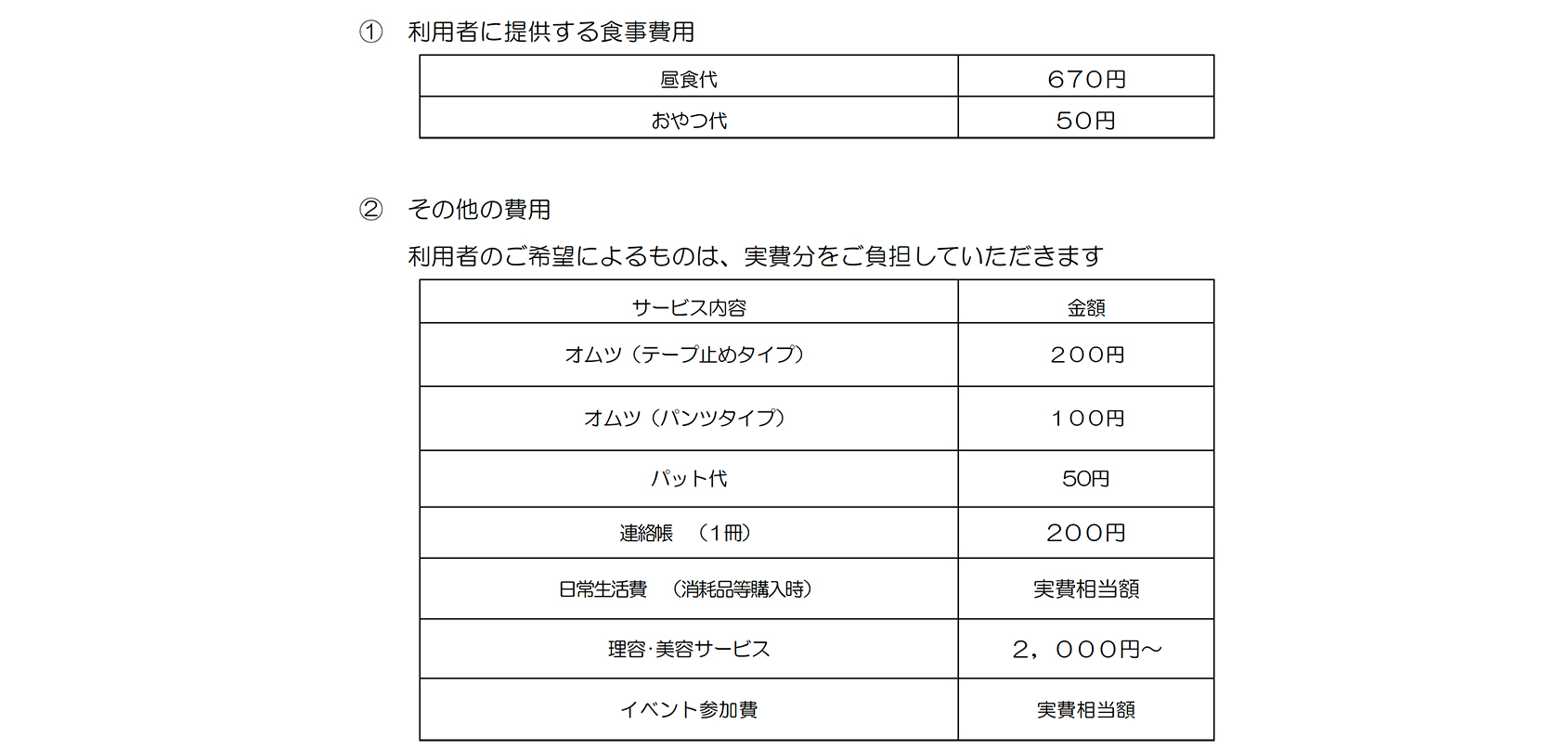 価格表02
